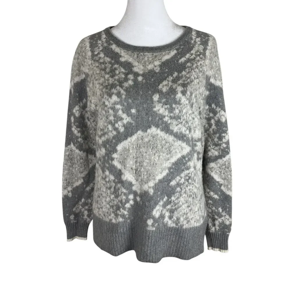 Woolovers Mono Abstract Knitwear Sweater Cotton Cashmere Minimalist Size Small - Picture 4 of 9